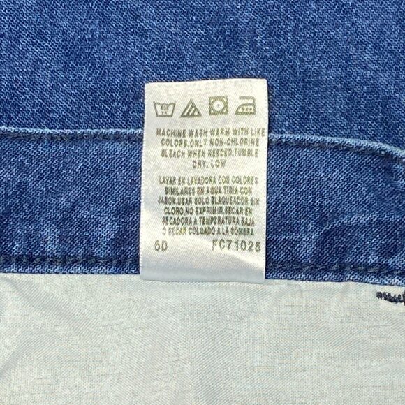 Riders Casuals by Lee A Line Back Slit Denim Jeans Maxi Skirt Medium Wash 16 - Picture 12 of 12